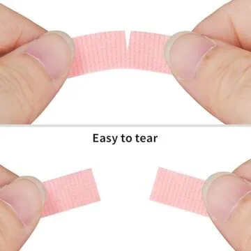 Flezoo 8 Rolls Lash Tape, 9m/10 Yard Pink Adhesive Breathable Fabric Eyelash Makeup Tape for Eyelash Extensions Supplies