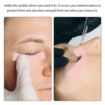 Flezoo 8 Rolls Lash Tape, 9m/10 Yard Pink Adhesive Breathable Fabric Eyelash Makeup Tape for Eyelash Extensions Supplies