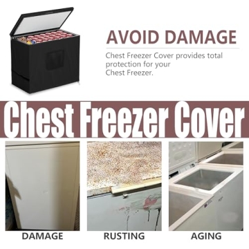 Chest Freezer Cover - Zippered, Noise Reducing, Weatherproof