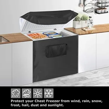 Chest Freezer Cover - Zippered, Noise Reducing, Weatherproof