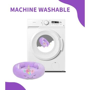 24 Inches Dog Bed for Pet, Plush Pet Bed Fulffy Comfy Padded Cat Mat Sleeping Dog Cot for Medium Small Dogs Puppy Kitty (Unicorn)