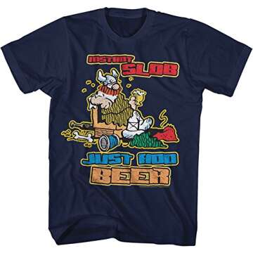 A&E Designs Hagar The Horrible Add Beer T-Shirt, Navy, 2XL