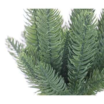 Hananona 50 Pcs Artificial Pine Branches Green Plants Pine Needles DIY Accessories for Garland Wreath Christmas and Home Garden Decor (50, Green)