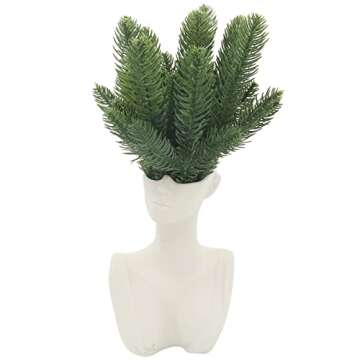 Hananona 50 Pcs Artificial Pine Branches Green Plants Pine Needles DIY Accessories for Garland Wreath Christmas and Home Garden Decor (50, Green)