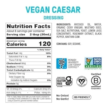 Fody Foods Vegan Low FODMAP Salad Dressing Pack - 4 Flavors