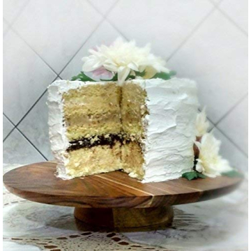 Fazenda Acacia Wood Cake Stand - Rustic and Elegant Serving