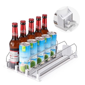 Iklestar Drink Organizer for Fridge with Self-Sliding Feature