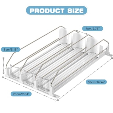 Iklestar Drink Organizer for Fridge with Self-Sliding Feature