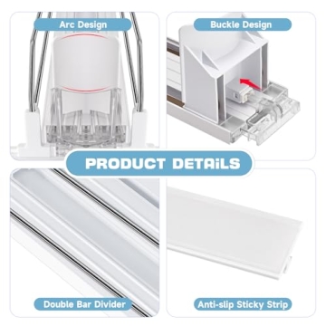 Iklestar Drink Organizer for Fridge with Self-Sliding Feature