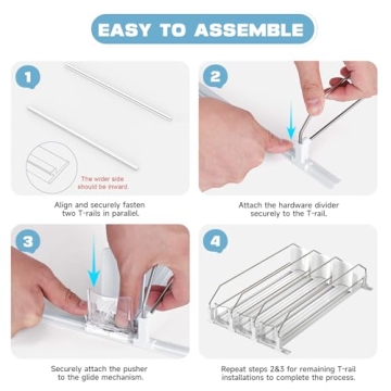 Iklestar Drink Organizer for Fridge with Self-Sliding Feature