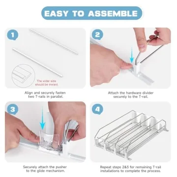 Iklestar Drink Organizer for Fridge with Self-Sliding Feature