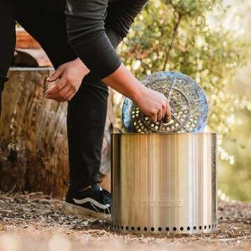 Solo Stove Ranger 2.0, 15 Inch Smokeless Fire Pit – Portable Stainless Steel Outdoor Fireplace with Carry Case - Lightweight Fireplace, Removable Ash Pan, Ideal for 2-4 People, 15lbs