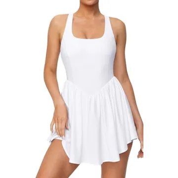 IUGA Tennis Dress with Built-in Shorts and Bra for Women
