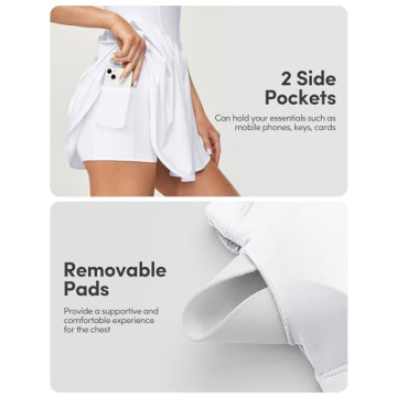 IUGA Tennis Dress with Built-in Shorts and Bra for Women