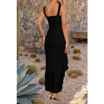 Elegant ZESICA Summer Ruched Bodycon Dress for All Occasions
