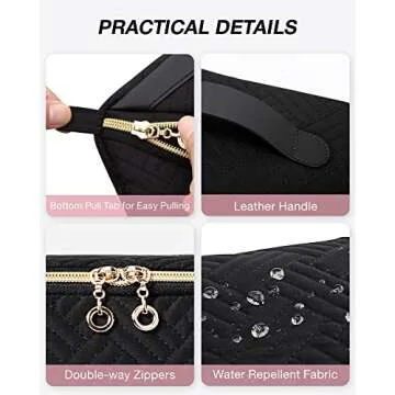 BAGSMART Makeup Bag - Stylish Travel Organizer for Women