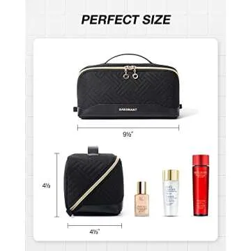 BAGSMART Makeup Bag - Stylish Travel Organizer for Women