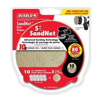 Genuine Diablo Sandnet Disc 5" 80g - 10 Pack of High Quality