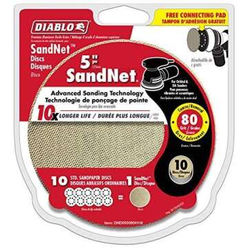 Genuine Diablo Sandnet Disc 5" 80g - 10 Pack of High Quality