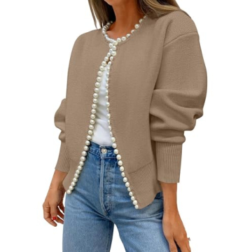 Chic and Cozy Jewelry-Enhanced Knit Cardigan for Every Occasion