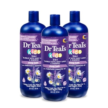 Dr Teal's Kids 3-in-1 Sleep Bath: Bubble Bath, Body Wash & Shampoo with Melatonin & Essential Oil, 2...