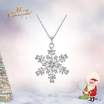 EVER FAITH Austrain Crystal Daily Winter Snowflake Flower Necklace Chain for Women