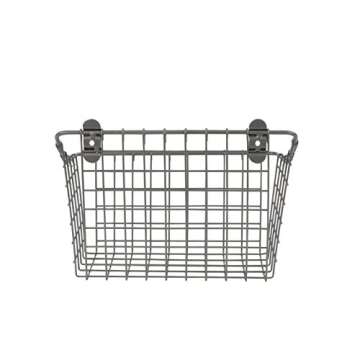 Spectrum Diversified Vintage Cabinet & Wall Mount Basket, Large, Industrial Gray