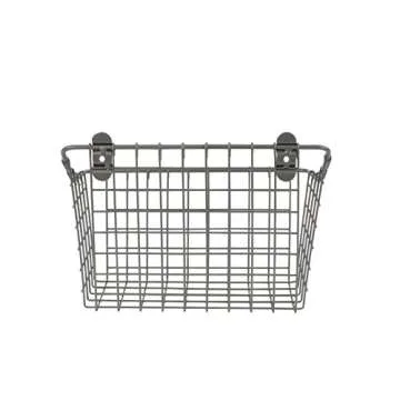 Spectrum Diversified Vintage Cabinet & Wall Mount Basket, Large, Industrial Gray