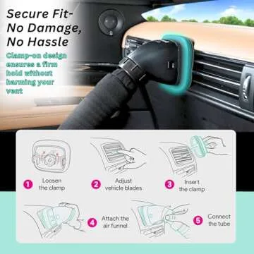 Swanoo Car AC Vent Extender - Air Vent Hose for Kids & Pets, Up to 10 FT