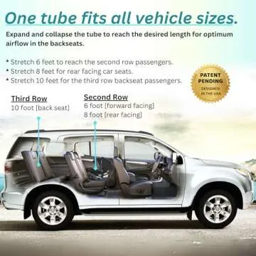 Swanoo Car AC Vent Extender for Backseat Comfort