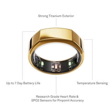 Oura Ring Gen3 Heritage - Gold - Smart Health Tracker