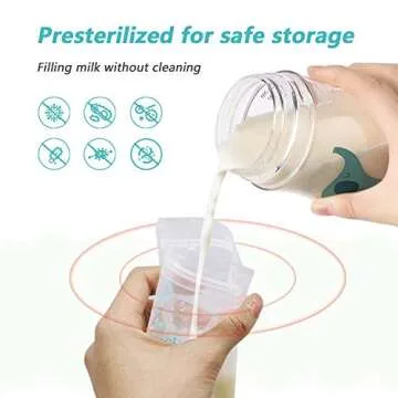 Cozytots Breastmilk Storage Bags 8.5 OZ Pre-Sterilized Breast Milk Storing Bags 250ml Self Standing Milk Bags Breastfeeding Breastmilk Storage Container Milk Saver Nursing Bags 100 Count