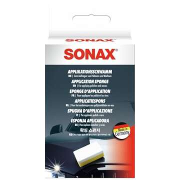 SONAX Dual-Sided Detailing Sponge | Ideal for Wax, Polish, Tire Gel | Ergonomic & Durable