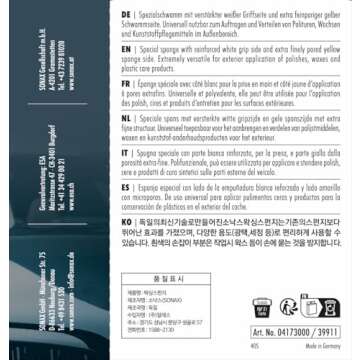 SONAX Dual-Sided Application Sponge for Car Detailing