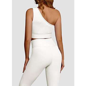 Cut Out One Shoulder Sports Bra & Leggings Set for Women