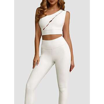 Cut Out One Shoulder Sports Bra & Leggings Set for Women