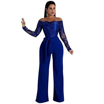 Elegant Off Shoulder Lace Jumpsuit for Women