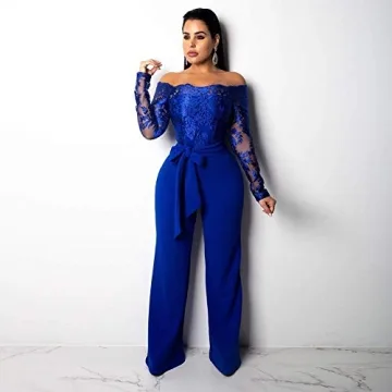 Elegant Off Shoulder Lace Jumpsuit for Women