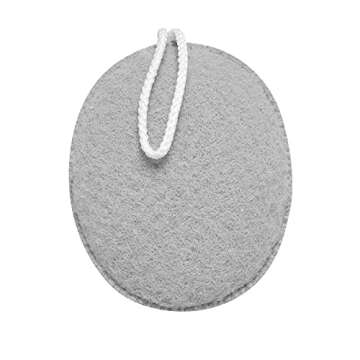 EcoTools Charcoal Exfoliating Puff, Infused Body Sponge, Detoxifying & Exfoliating, Removes Dry Skin & Self-Tanner, Eco-Friendly Bath Accessory for Men & Women, Cruelty-Free & Vegan, 6 Count