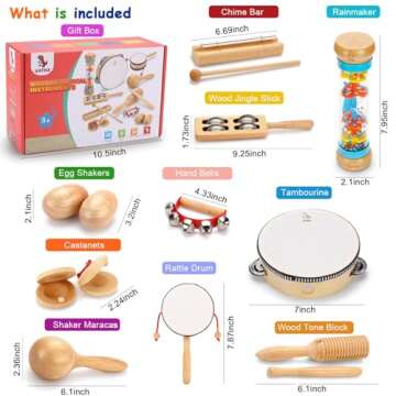 OATHX Kids Musical Instruments Set for Toddlers