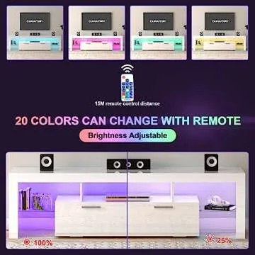 Clikuutory Modern LED TV Stand for 50-75 Inch TVs