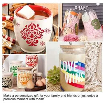 TECKWRAP 50 Pack Vinyl Sheets for DIY Crafting & Decor