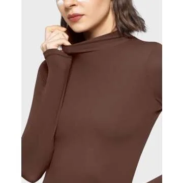 PUMIEY Long Sleeve Turtleneck Shirt for Winter Style