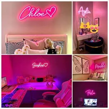 Custom Neon Signs,Personalized Large Led Neon Lights Sign, Neon Sign Customizable for Wedding Wall Decor Bedroom Birthday Party Bar Shop Logo Custom Name Neon (Optional 10" to 60")