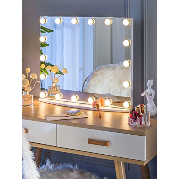 LUXFURNI Hollywood Vanity Mirror with LED Lighting