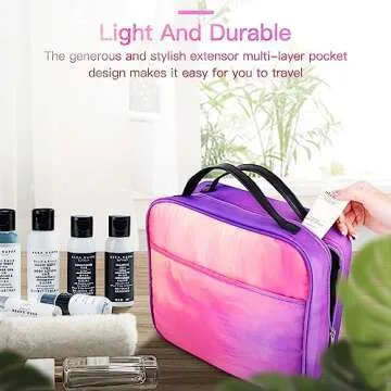 Slopehill Premium Travel Toiletry Bag - TSA Approved Hanging Organizer for Men and Women - Waterproof, Spacious, and Durable - Ideal for Full-Sized Toiletries - Conveniently Hangs in Bathroom & Shower