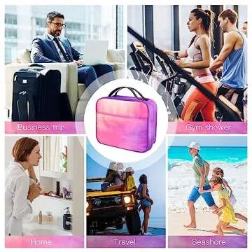 Slopehill Premium Travel Toiletry Bag - TSA Approved Hanging Organizer for Men and Women - Waterproof, Spacious, and Durable - Ideal for Full-Sized Toiletries - Conveniently Hangs in Bathroom & Shower