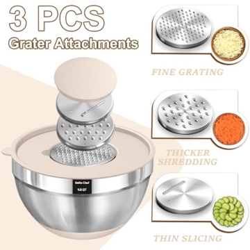 Umite Chef Mixing Bowls Set with Airtight Lids