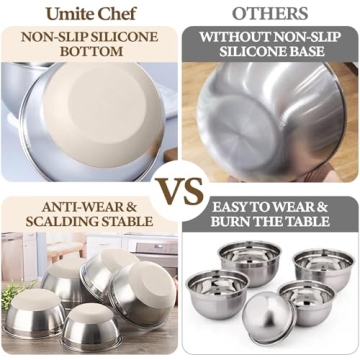 Umite Chef Mixing Bowls Set with Airtight Lids
