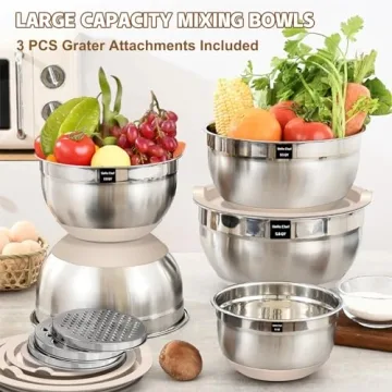 Umite Chef Mixing Bowls Set with Airtight Lids